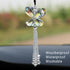 Crystal Butterfly Beads Tassel Car Pendant Car Hanging ornaments Car Mirror Hanging Accessories Rearview Mirror Accessories Car Décor (Champagne)...