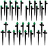30Pcs Drip Irrigation Emitters Sprayer with Lock Barbed for 1/4" Drip Irrigation Tubing Leak-Proof Adjustable Micro Spray Irrigation Drippers for ...