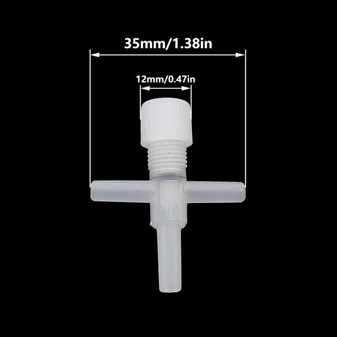 10PCS Air Line Connector Aquarium Fish Tank Air Pump Connector White Plastic Tee Cross Control Valve Suitable for Home Aquarium and Breeding Pond...