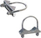 2 PCS Stainless Steel Antenna Mount Clamp U-Bolt Mounting Hardware?All nuts and gaskets are made of stainless steel?Antenna Mast Clamp V Jaw Brack...