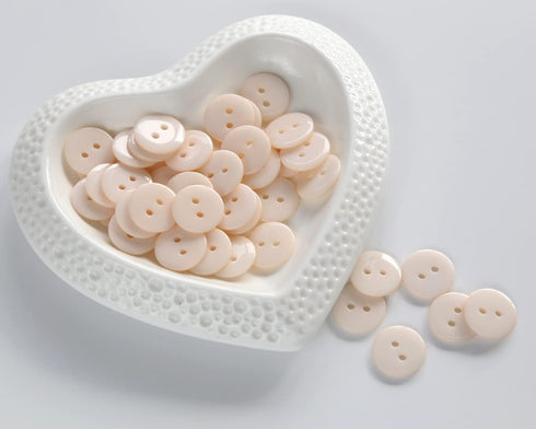 200pcs 5/8 Inch(15mm) Beige Buttons 2 Holes Resin Button for Sewing and DIY Crafts...