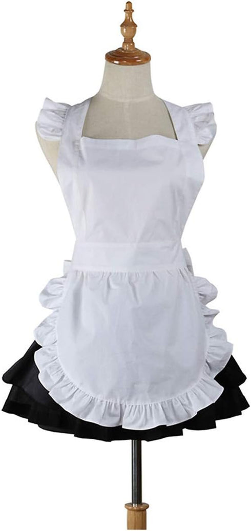 Love Potato Cute White Retro Kitchen Restaurant Women Aprons for Women Girls Waitress Apron for Gift...