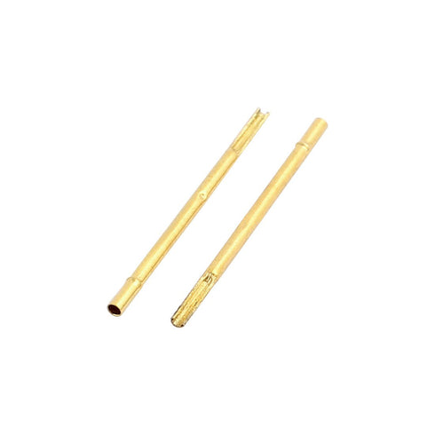 uxcell 100pcs R50-2S 0.86mm Dia 17.5mm Length Metal Test Probe Needle Cover Gold Plated...