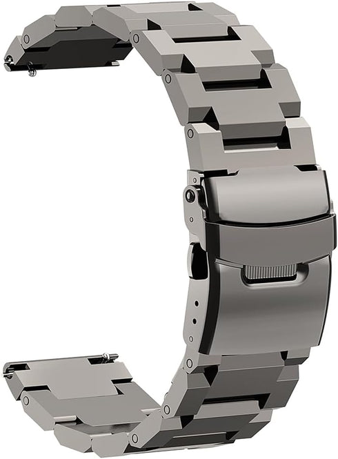 AMAZTIM Compatible Silver Metal Strap, Silicone Replacement Wristbands Sport Strap with Metal Buckle Compatible T2 Smart watch(Black)...