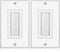 TNP Brush Wall Plate (2 Pack) - Single Gang Cable Entry Access Brush Bristles Style Strap Opening Port Insert Socket Wiring Plug Jack Decorative F...