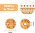 DICOSMETIC 600Pcs Round with Cross Beads Imitation Wood Acrylic Beads 8mm Round Jewelry Beads Small Sandy Brown Religious Spacer Beads for DIY Jew...