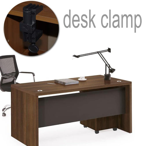 2 Pcs Desk Clamp Work Light Mounting Bracket Heavy-duty Plastic Table Mounting Clamp for Desk Lamp, Magnify Lamp, Tablet Holder, Etc...