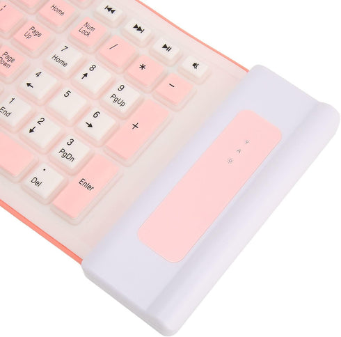Silicone Keyboard, Foldable Silicone Keyboard Soft Waterproof Rollup Keyboard for PC Laptop Notebook, 103 Keys, Mute Typing, Lightweight ()...