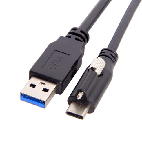 cablecc USB 3.1 Type-C Locking Connector to Standard USB3.0 Data Cable 1.2m with Panel Mount Screw...