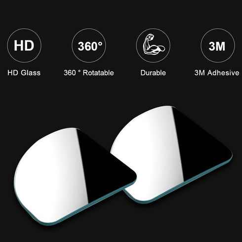POMFW Blind Spot Mirror, 2 inch Rearview Convex Side Mirrors for Cars SUV Truck Van Stick on 3M Adhesive, Rear View HD Glass Frameless Sway Rotate...