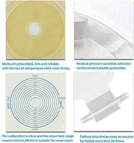 Colostomy Bag Supplies Medicals Drainable Pouch, Ileostomy Stoma Bags One Piece System (10pcs A003)...