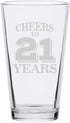 Veracco Cheers To 21 Years Twenty First Pint Beer Glass 21st Birthday Gift For Him Her (Clear, Glass)...