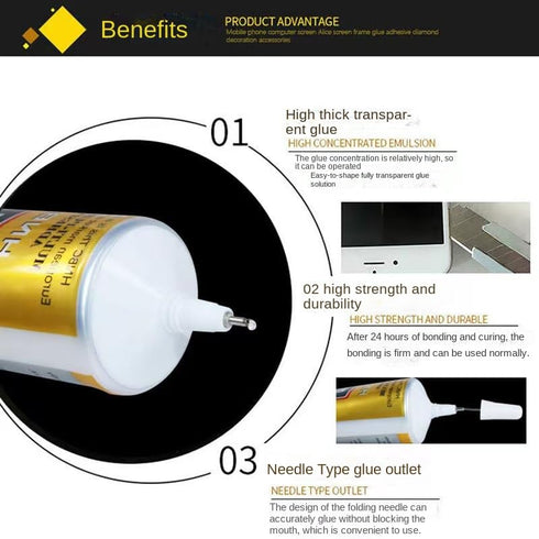 E8000 Jewelry Rhinestones Glue,High Performance Liquid Glue,Inlay Glue, Pendant Adhesive,50g Craft Adhesive Glue with Precision Tip Multifunctiona...
