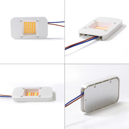 YXO YUXINOU 1 Piece COB 50W LED Panel Light with LM283B+ 48PCS Diodes 3500K White Light Driver IC LED Chip with Bracket Thermal Paste and Scrapers...