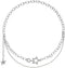 Star Necklace Y2k, Double Star Chain Necklaces for Teen Girls, Silver Punk Jewelry Asymmetric Layered Choker Necklace for Women, Idea Gift for Var...