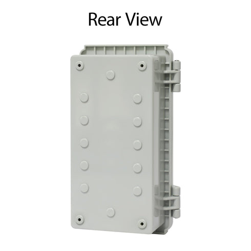 LeMotech Electrical Box, IP67 Waterproof Hinged Cover Stainless Steel Latch Junction Box, ABS Plastic Electrical Enclosure with Mounting Plate,Wal...