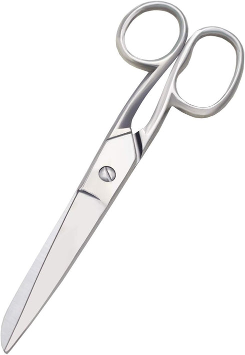 Silver Office Scissors, Heavy Duty Sewing, Tailor Fabric Sewing Paper Cutting Shears Stainless Steel Cutter Leather Art Craft Office Scissors (6 I...