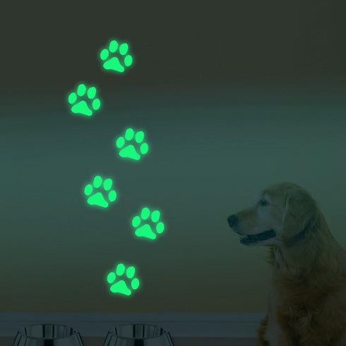 Marsway Cute Paw Print Night Luminous Removable Kids Room Wall Decal Glow in The Dark Decorative Sticker...