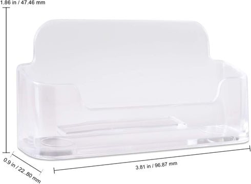 Beauticom Round Style Business Card Holder Organizer Stand Display for Offices, Receptionist, Salons, and Businesses (Clear, 1 Piece)...