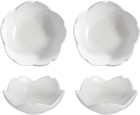 Beautiful 3 Inches Sakura Shaped Ceramics Seasoning Dishes/Tea Bag Holders/Ketchup Saucer/Appetizer Plates/Vinegar Spice Salad Soy Sushi Wasabi Se...