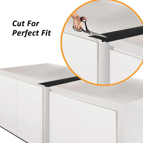 Silicone Stove Counter Gap Cover, Heat Resistant Kitchen Stove Counter Silicone Gap Filler Cover Seals Spills Between Counter Stovetop Oven Washer Dryer, 2 Pack (21 inch, Black)