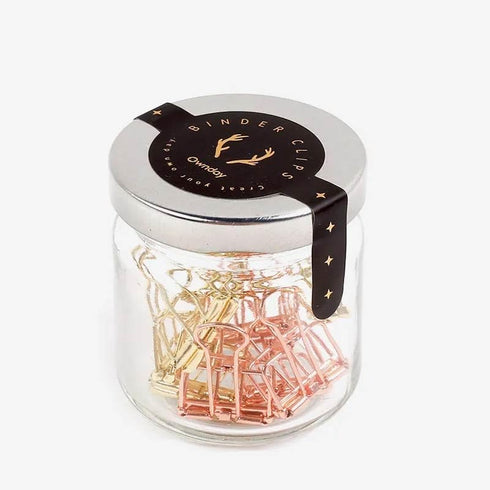 OWNDAY Binder Clips Eight Gold and Rose Gold Mason Jar...