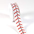 Polyester Grosgrain Ribbon 10 Yards 7/8" 22mm Glitter Red Stitch Softball Baseball Cheer Sport Cheerleader (White)...