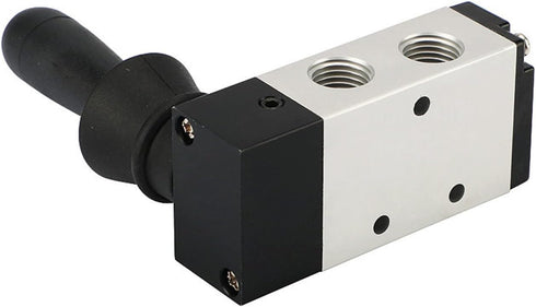 AOMAG Pneumatic 1/4" PT 5 Way 2 Postion Air Hand Lever Operated Valve Pneumatic Solenoid Valve Manual Control Push-Pull 4H210-08...