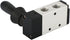 AOMAG Pneumatic 1/4" PT 5 Way 2 Postion Air Hand Lever Operated Valve Pneumatic Solenoid Valve Manual Control Push-Pull 4H210-08...