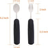 Adaptive Utensils Spoons Forks Set,Open Handle Design Provides Several Positions for Arthritis, Disabled People, Elderly (1 Set)...