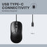 Perixx PERIMICE-209C USB Type C Wired Optical Mouse - 5.9 Ft Cable - 1000 DPI - Black, (11994)...