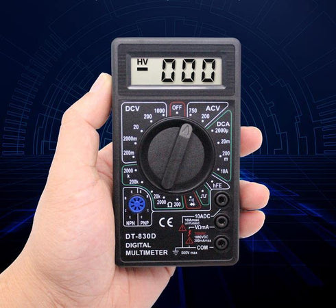 DT-830D Digital Multimeter with Buzzer Square Wave Output Voltage Ampere Ohm Tester Probe DC AC LCD Overload Protection...
