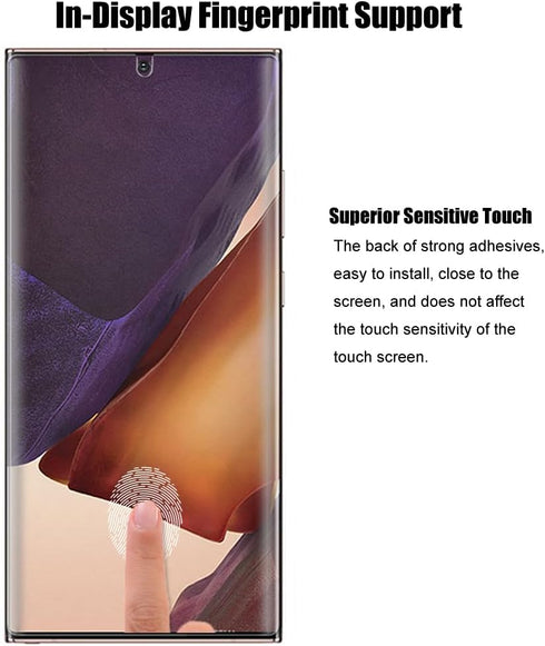 (2+2) For Samsung Galaxy Note 20 Ultra 5G / 4G (2 Pack) Screen Protector (Not Glass), Flexible Soft TPU Film and (2 Pack) Camera Lens Protector, F...