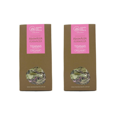 Hands on Earth Organic Echinacea Tea 2x25g (0.88oz) / Loose Leaves/Serves 48 Cups (Pack of 2)...