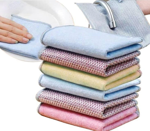 2024 NEW Dish Wash Cloths, Metal Dish Cloth, Non Scratch Wire Dish, Steel Cloth for Dishes, Suitable for Dishes, Sinks, Stoves, Handi Wipes Reusab...