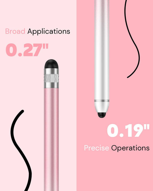 Stylus Pen for Touchscreen, Dual-end High Sensitivity Capacitive Stylus Pen for iPhone/iPad/Android/Samsung/Computer/Tablets, AmberVec Universal S...