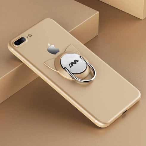Cat Cell Phone Ring Holder Stand for Magnetic Car Mount,Rotating Phone Finger Ring Holder Grip Pop Kickstand for Smartphones(3 Pack Red Gold Black...