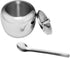 Stainless Steel Apple Sugar Bowl Seasoning Jar Condiment Pot Spice Container Canister Cruet with Lid and Spoon...