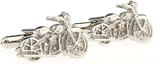 Motorcycle Street Bike Cruiser Pair Cufflinks in a Presentation Gift Box & Polishing Cloth...