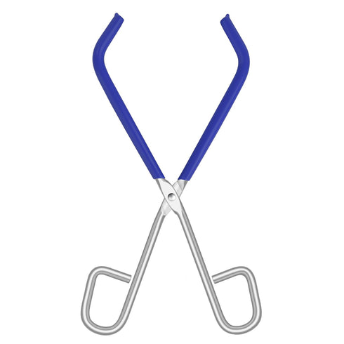 Lab Beaker Tongs, with Blue Rubber Coated Ends Clamping Tools, Chrome Plated Steel Beaker Pliers for 50mL - 2000mL Capacity Beaker, IN-BT150...