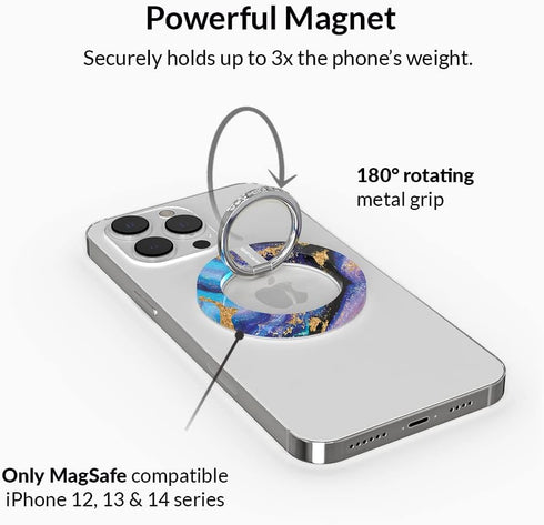 Velvet Caviar Compatible with MagSafe Phone Grip - Magnetic Ring Holder with Adjustable Stand - Removable MagSafe Accessories for iPhone 12, 13, 1...