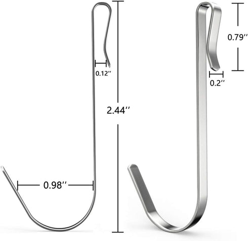 KINCMAX Stainless Steel Heavy Duty S Hooks for Hanging onto Shower Caddy, Bathroom Organizers, Shampoo Holders - Rustproof SUS 304 Steel for Hangi...