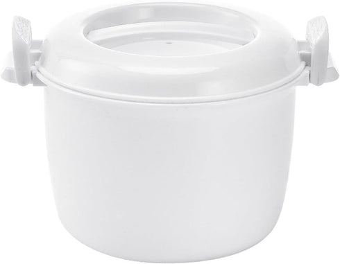 Angoily Small Microwave Rice Maker: Portable Microwave Rice Cooker Vegetable Steamer Set Microwavable Pasta Cooker, Kitchen Non- Stick Pot Bacon C...