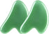 Gua Sha Massager Tool, 2 Pcs Natural Jade Stone Guasha Board, Gua Sha Scrapping Massager Stones for Physical Therapy and SPA Acupuncture Therapy, ...