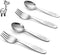 4 Piece Stainless Steel Toddler Utensil Set, Safe Kid Silverware Set for Self Feeding,Cartoon Toddler Forks and Spoons, Dishwasher Safe...