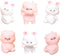 Rolin Roly 6PCS Resin Cute Rabbit and Pigs Micro Landscape Decorations for Bunnies Terrarium Decor Tiny Piggy Toy Plastic Cute Fairy Garden (6PCS)...