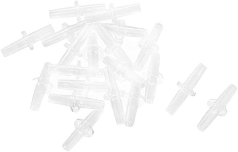 Plastic Aquarium Air Tube Pipe Pump Valve Connector Inline Tubing Straight 100pcs...