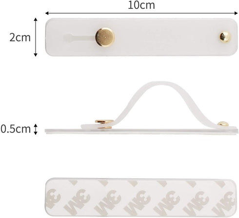Removable and Reusable Cell Phone Grip Strap, Yetaida Telescopic Finger Kickstand Bracket Universal Silicone Phone Holder Stand and Portable Finge...