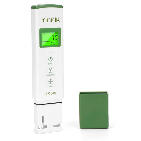 YK-P01 pH Tester Digital pH Meter for Water Hydroponics, Accurate pH Temp Meter with ATC for Pool, Spa, Hot Tub, Indoor Plants, Drinking Water, Wi...