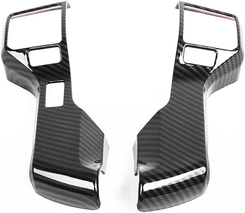 Tocatus Steering Wheel Cover Trim for 2014-2022 Toyota 4Runner SUV Tacoma Tundra, ABS Carbon Fiber 2PCS (5 Holes)...